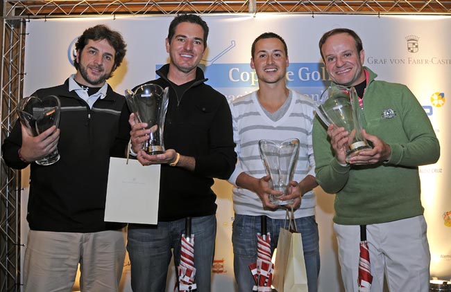    Andre Giaffone, Fernando Mendes, Marcelo Muritiba e Rubens Barrichello: equipe campeã