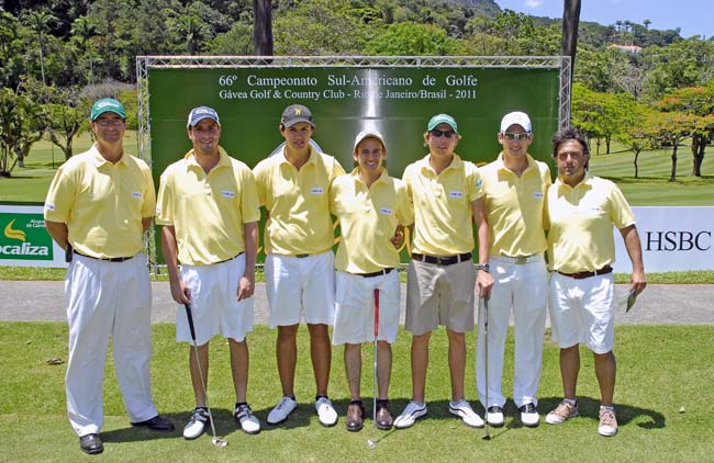    Equipe masculina do Brasil: buscando primeiro título desde 2002 no golfe sul-americano