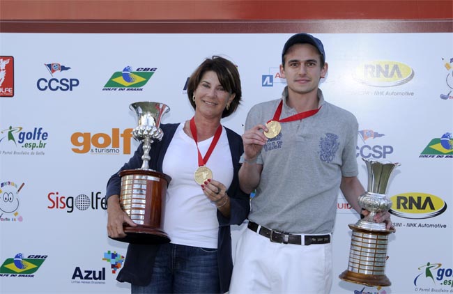 Barata e Pepê: em campo para defender seus títulos num dos torneios de golfe mais antigos e importantes do Brasil