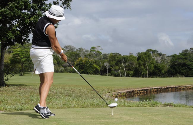 Barata: vencendo de ponta a ponta o torneio de golfe do Pantanal para ser bicampeã