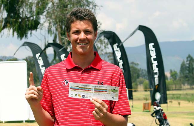 O canadense Hugo Bernard fez um incrível hole-in-one no buraco 13, de par 4, um raro albatroz nogolfe