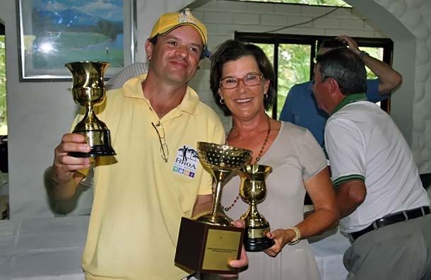 Marcelo Giumelli e Lucia Guilger: campeões do Aberto do Golfe de Itapeva, da Federação Paulista