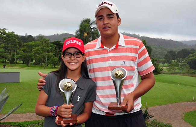 Lauren e Negrini, campeões do Bandeirantes : integrando a equipe de golfe paulista para jogar na Bolívia