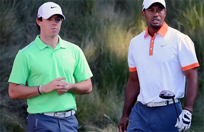 McIlroy e Woods treinam juntos, no Merion: previsão de enfrentar temporais, ventos fortes e granizo