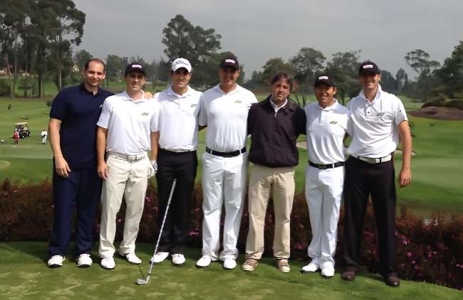 Brasil no maior desafio do golfe sulamericano: Mazzeo, Conrado, Tomaz, Thiele, Fanta, Chuang e Tourinho