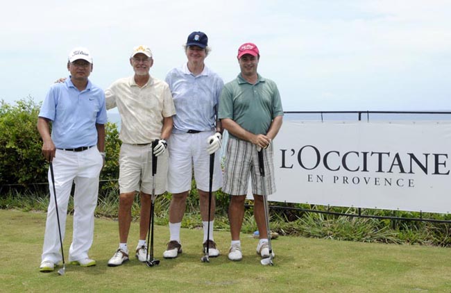 Taek Yoo, Galen Briggs, Reinold Geiger e Bruno Tariant: disputa acirrada pelo primeiro do torneio amador de golfe