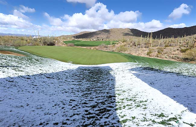 Ameças no golfe não são só a neve e o frio: pode chover e ventar forte nesta quarta. ESPN mostra jogos