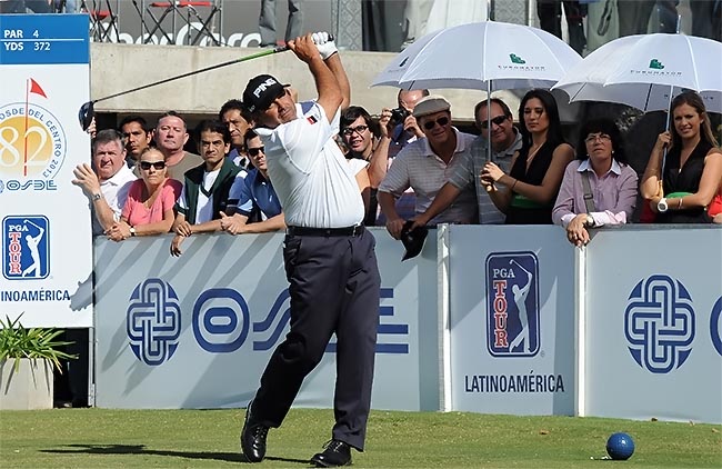 Cabrera: dando show no domingo para uma legião de torcedores fanáticos pelo golfe, em Córdoba