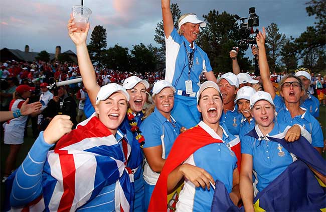 Festa euroéia: primeiro título da versão feminina da Ryder Cup de golfe em solo americano