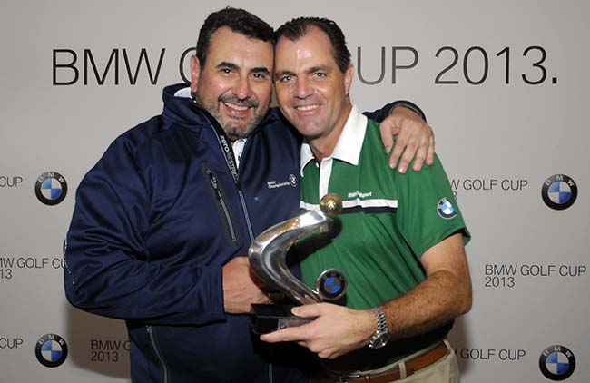 Arturo Piñero, presidente e CEO do BMW Group Brasil, e Júlio Cruz Lima, presidente do São Fernando GC