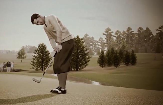 Jogando no campo de golfe do Augusta National de 1934, no primeiro Masters: realismo em alta definição