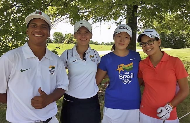 Herik, Luiza, Luciane e Lauren: equipe brasileira renovada no golfe da Los Andes