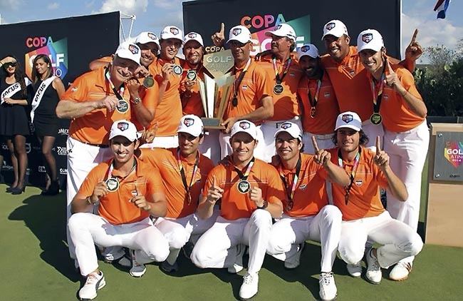 Equipe Latinoamérica, campeã da Ryder Cup de nosso continente: só faltou o golfe do Brasil em campo