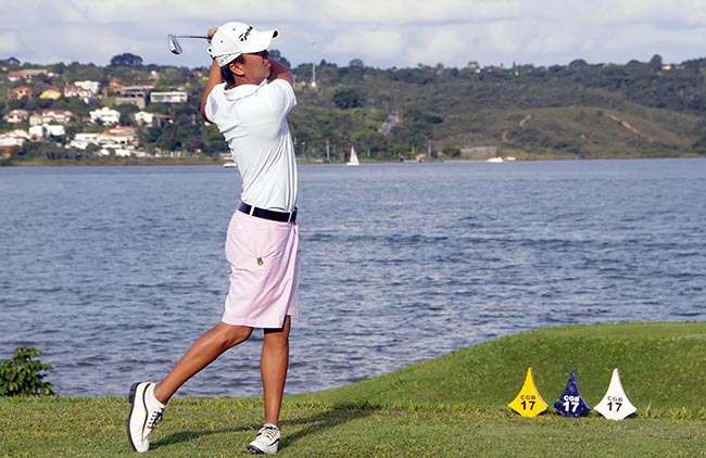 Ishii: terminando como o melhor brasileiro, uma tacada à frente de Cristian, no torneio de golfe no Chile