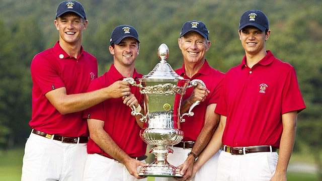 Equipe americana levanta Troféu Eisenhower do Mundial de Golfe por Equipes. Cortesia USGA