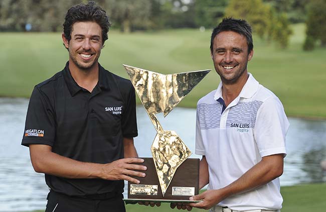 Emilio Domínguez e Rafael Echenique: título do mais novo torneio do golfe latino-americano