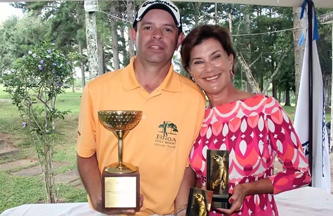 Giumelli e Barata; repetindo o pódio do Aberto de Golfe de Itapeva de 2013