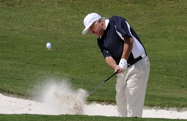 Luiz Arthur Caselli Guimarães: garantindo, ao lado do filho, uma vaga na final do circuito de golfe Nespresso