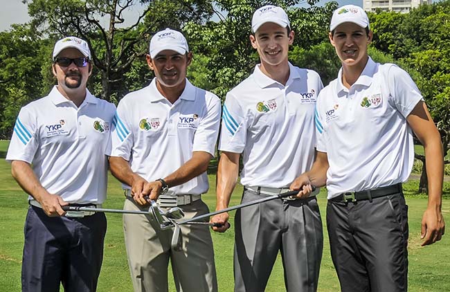 Gasnier, Ronaldo, Stapff e Becker: a equipe YKP/Azeite 1492 de golfe junta para o circuito brasileiro de golfe