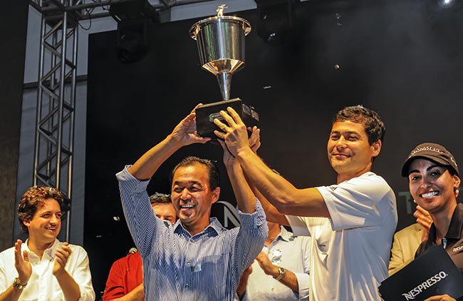 Roberto Nishikawa e Carlos Castro, campeões da categoria A do Nespresso Trophy 2014: viagem para a Ryder Cup