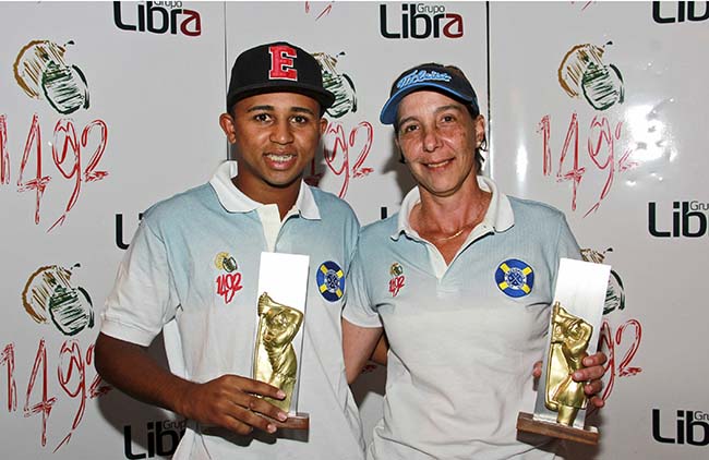 Cristian e Isabel: vencendo o Aberto de golfe de Teresópolis de 2014