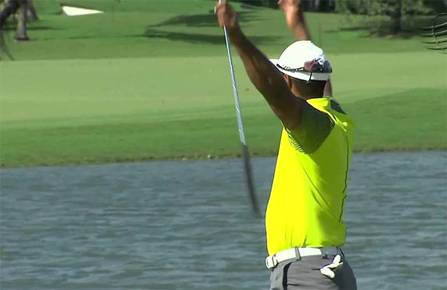 Tiger comemora birdie mais longo dos últimos cinco anos em torneios de golfe do PGA Tour