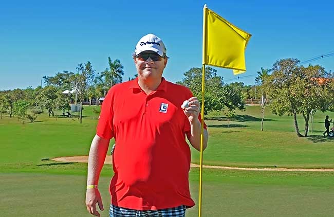 Leonardi: primeiro hole-in-one da carreira e da história do aberto de golfe de Campo Grande