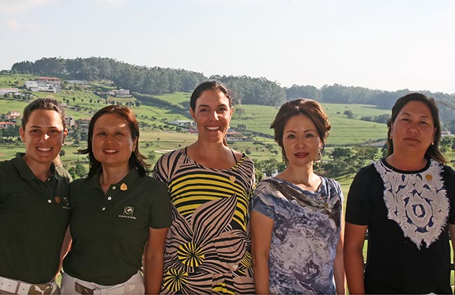 Equipe da Fazenda da Grama: sem dar chance às adversárias na etapa de golfe jogada em seu campo