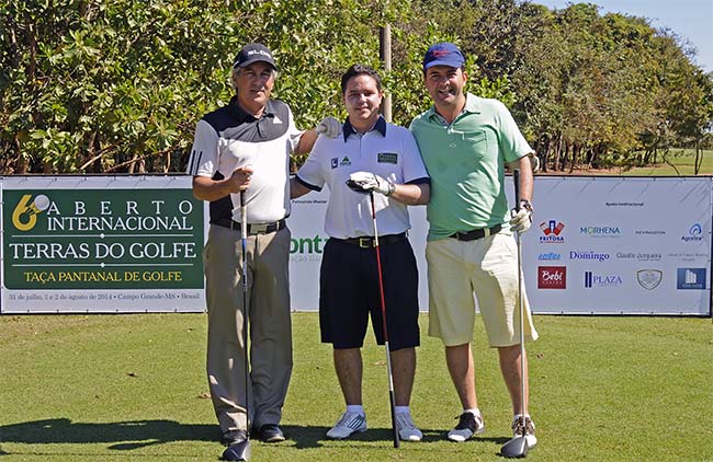 Paulo Henrique Costa, Alexandre Miranda e Jorge Luiz Fernandes, no Am-Am: clube recebe convidados com carinho