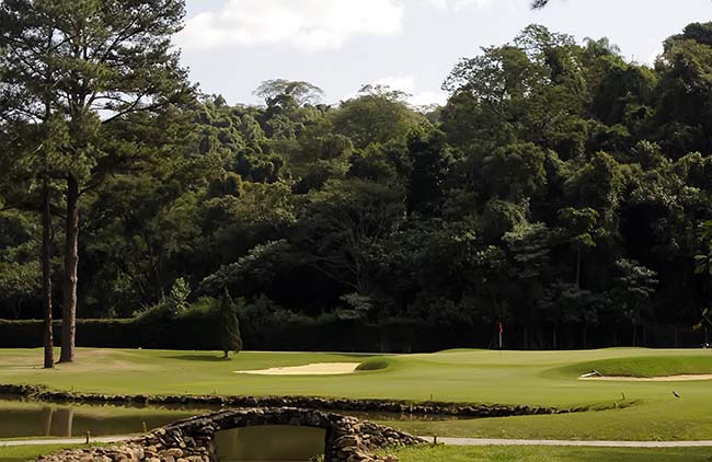 Buraco 8 o São Fernando: campo preparado com esmero para voltar a receber o Amador de Golfe do Brasil após 13 anos