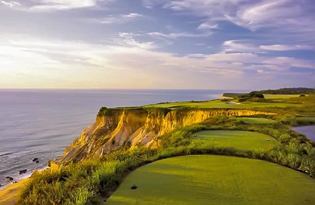 Tees e green do 14, o buraco mais famoso do Brasil: esperando os golfistas no Aberto do Terravista