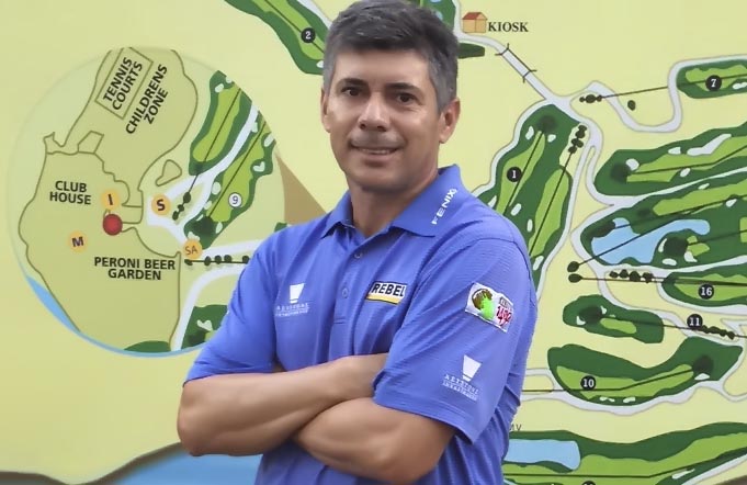 Adilson em Macau: boas chances de subir ainda mais no ranking olímpico e no ranking mundial de golfe