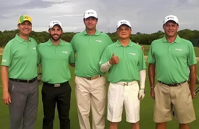 Ademir, Kendall, Hélio, Song e Provenza: seleção de golfe da FPG representou Brasil no México