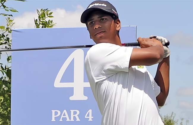 Herik Machado: abrindo última temporada juvenil de golfe com vitória de virada, no Curitinano