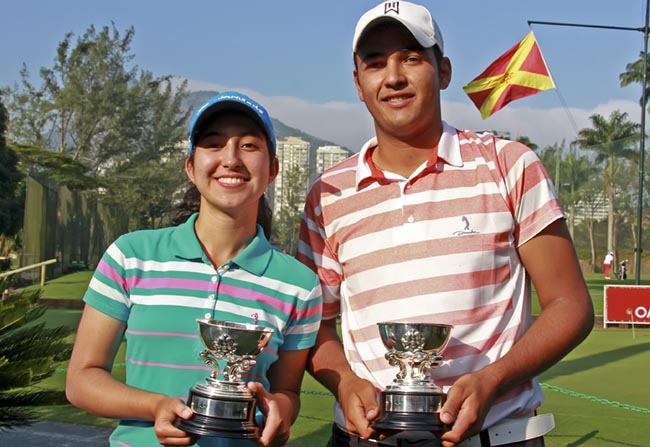 Luiza e Negrini: campeões da etapa Rio do Tour Juveni. Fotos: Fábio Vicente/FGERJ