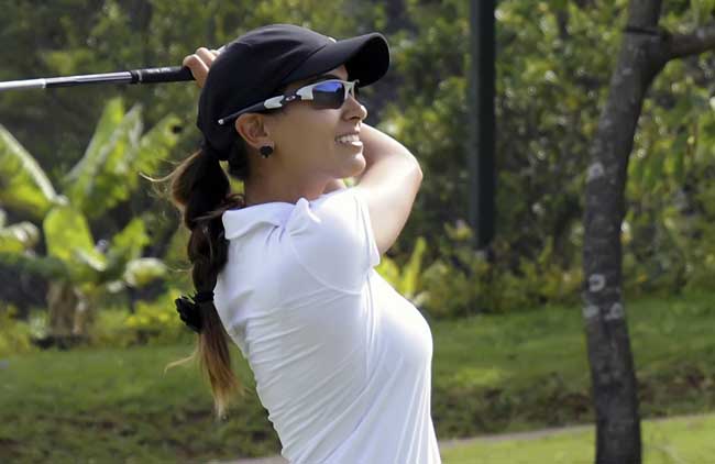 Vicky: tentando jogar seu primeiro major do golfe feminino mundial