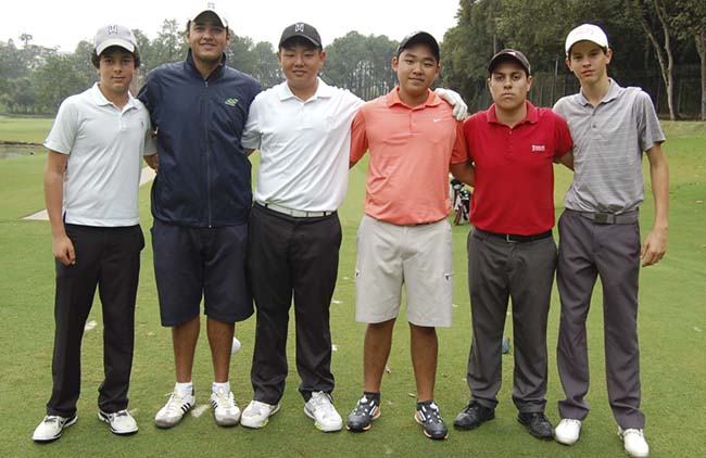 Parte da equipe paulista nos treinos desta terça-feira, no São Fernando GC