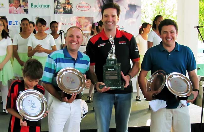    Equipe da Adere, com a Taça Responsabilidade social ganha em 2010: golfe beneficente em Campinas