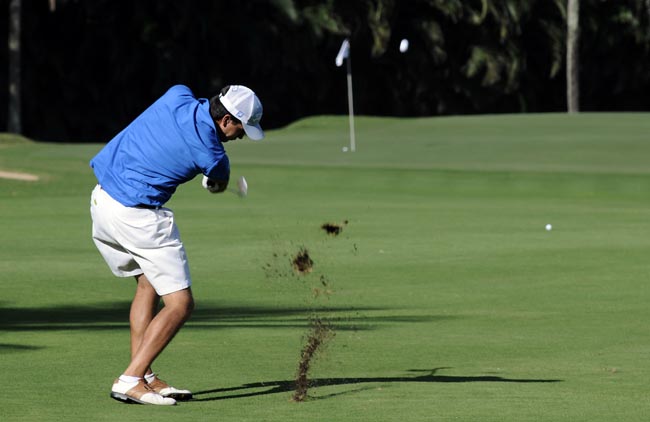 Giordano: o melhro da dupla brasileira na estreia do Amador de Golfe do Brasil