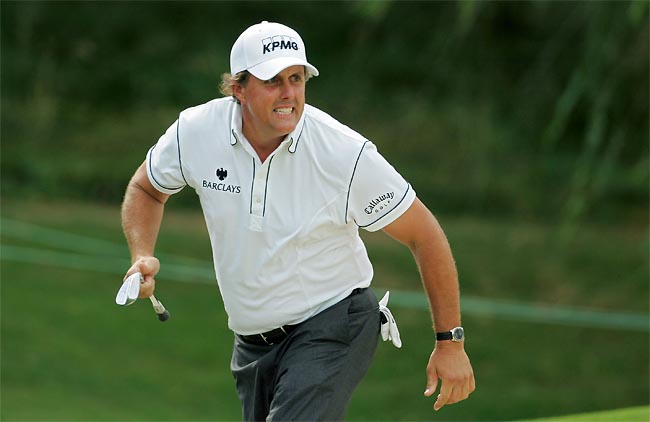   Phil Mickelson: vitória pode deixara americano em primeiro lugar no ranking mundial de golfe