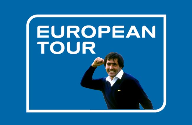   Seve no logo do Tour Europeu em montagem do Portal Brasileiro do Golfe: justa homenagem