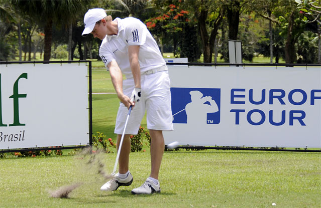    Tom Lewis, no tee do 10 do Itanhangá: vice-campeão no Rio bate recorde no British Open