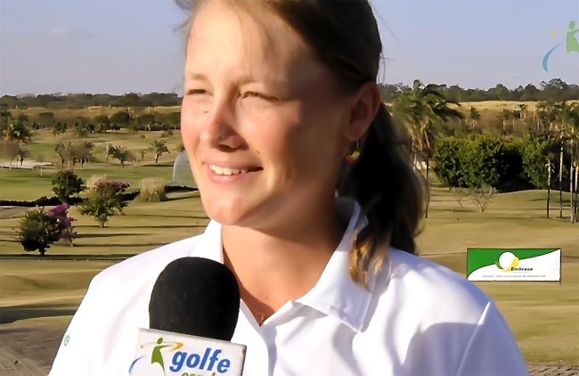    Daniela Murray: virando o jogo na volta final para ser a campeã da etapa de golfe da Faldo Series