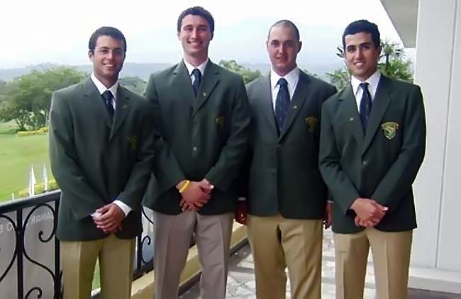   Lang, Tourinho, Thiele e Pinheiro: delegação brasileira no Sul-Americano Amador de Golfe