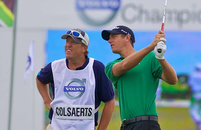   Nicolas Colsaerts: belga líder do primeiro dia volta a empatar em primeiro no golfe da Áfridca do Sul