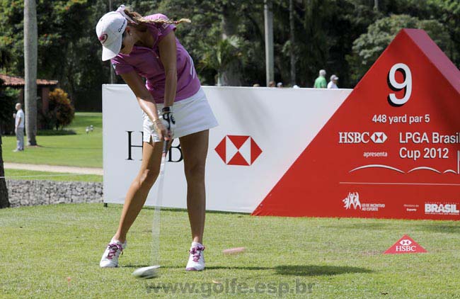 Paula Creamer: apoiando um torneio com a elite do golfe feminino no campo do Augusta National