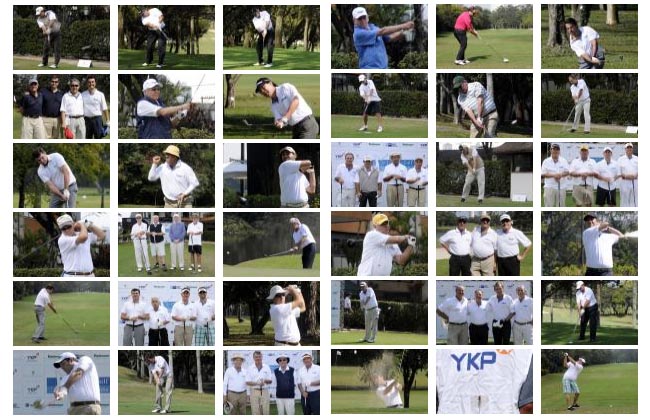 Fotos inéditas de todos os grupos e dos principais jogadores em campo no torneio de golfe beneficente