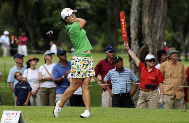     Ângela Park: animada para voltar ao golfe, com estréia prevista para a HSBC Brasil Cup, em maio, no Rio