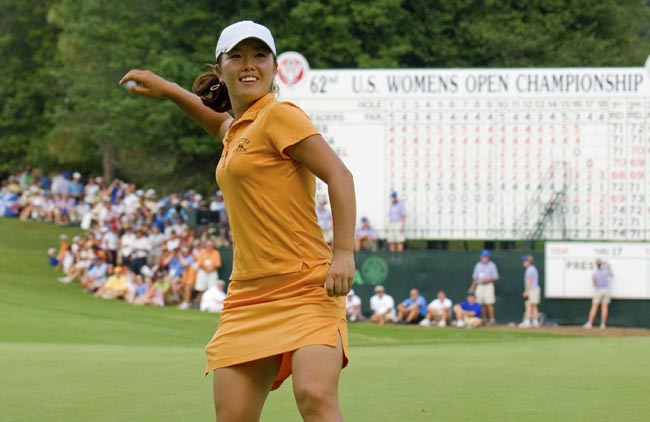 Ângela comemora vice-campeonato do US Women`s Open de golfe de 2007: a Golden Girl está voltando?