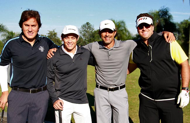 Egoroff, Sasaki, Pasquim e Luís Carlos Martins: campeão do torneio de golfe saiu da equipe do patrocinador 